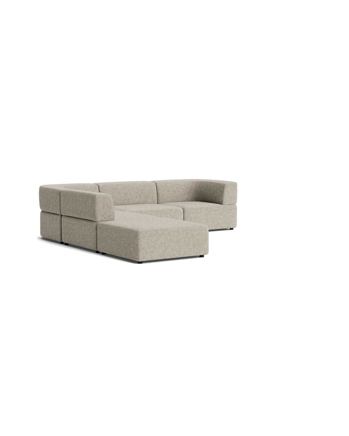 Stretch Open Corner Sofa - Fleck Smoke