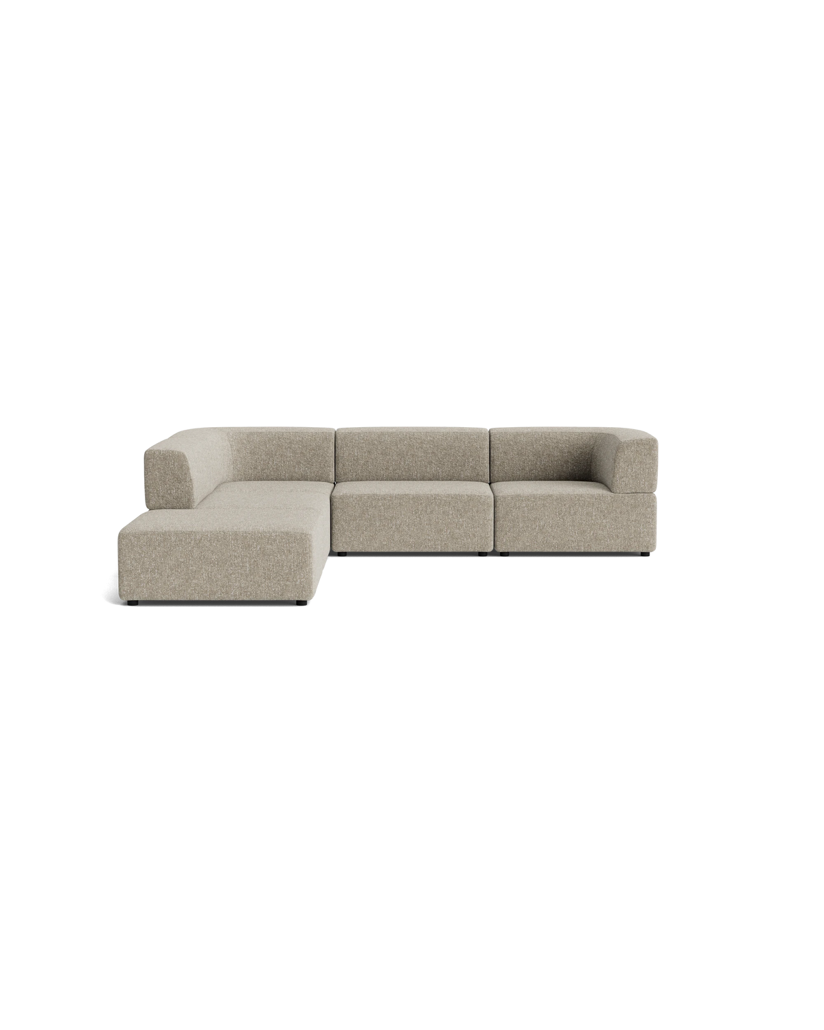 Stretch Open Corner Sofa - Fleck Smoke