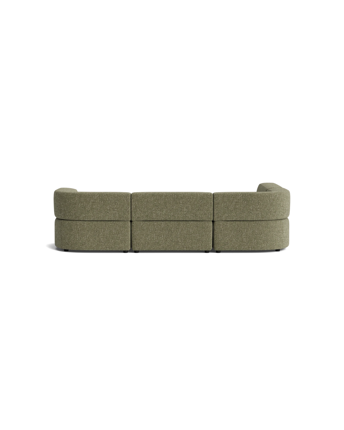 Stretch Open Corner Sofa - Fleck Olive
