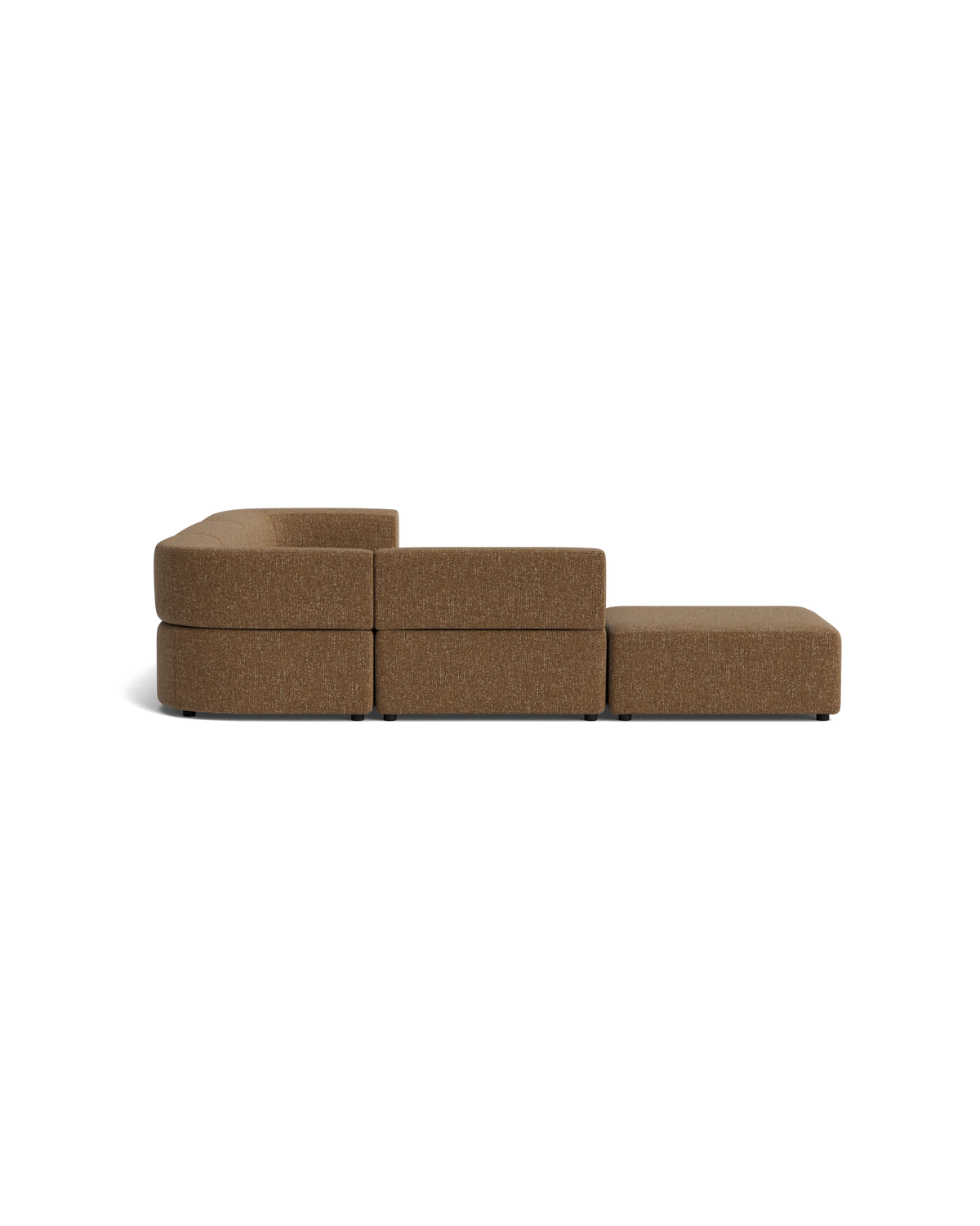 Stretch Open Corner Sofa - Fleck Ginger