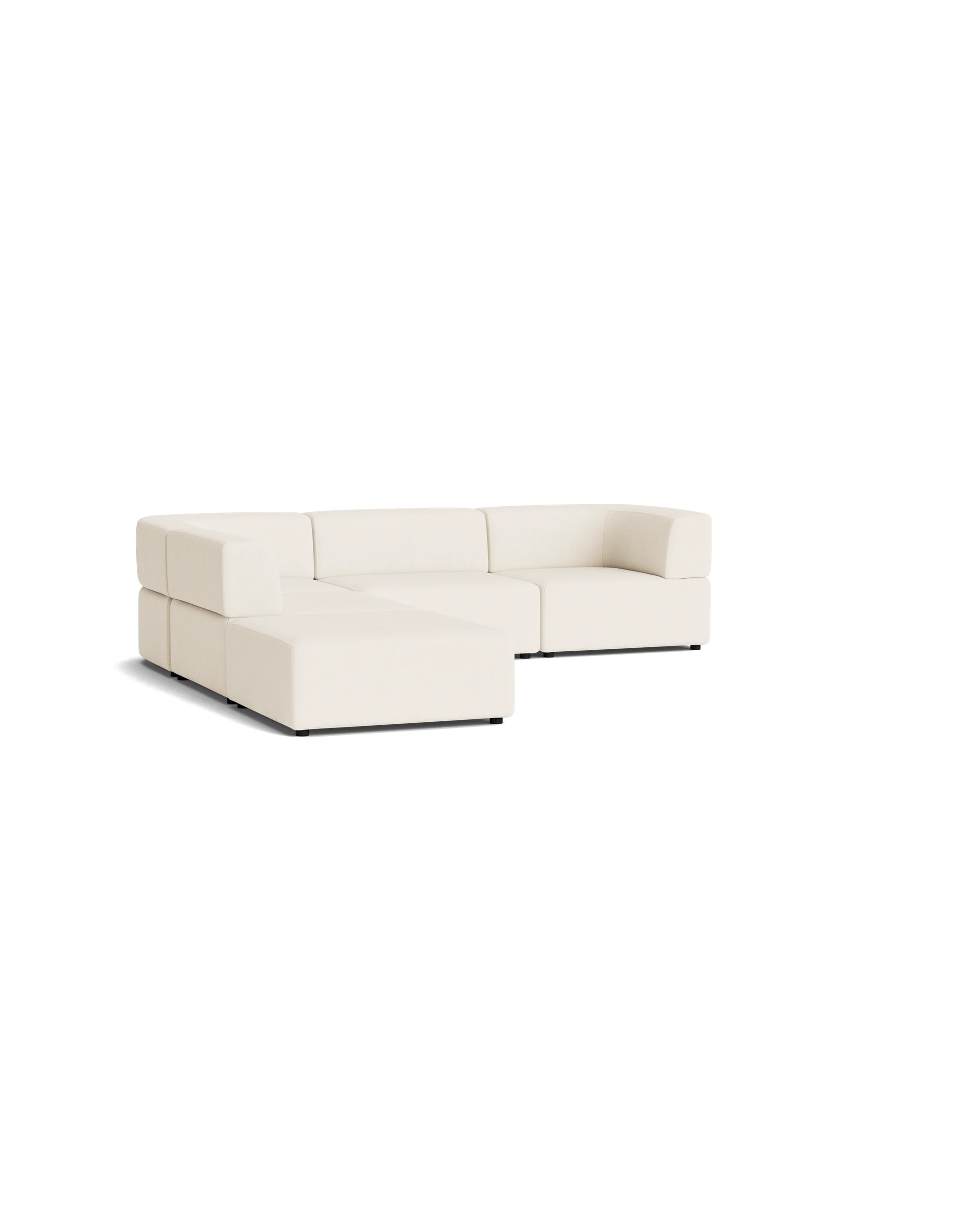 Stretch Open Corner Sofa - Fossil Vanilla