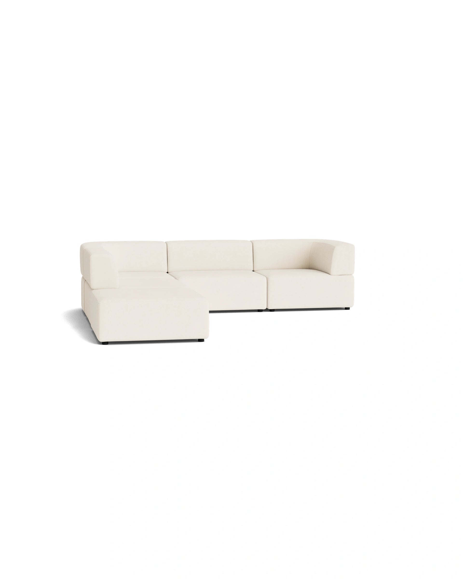 Stretch Open Corner Sofa - Fossil Vanilla