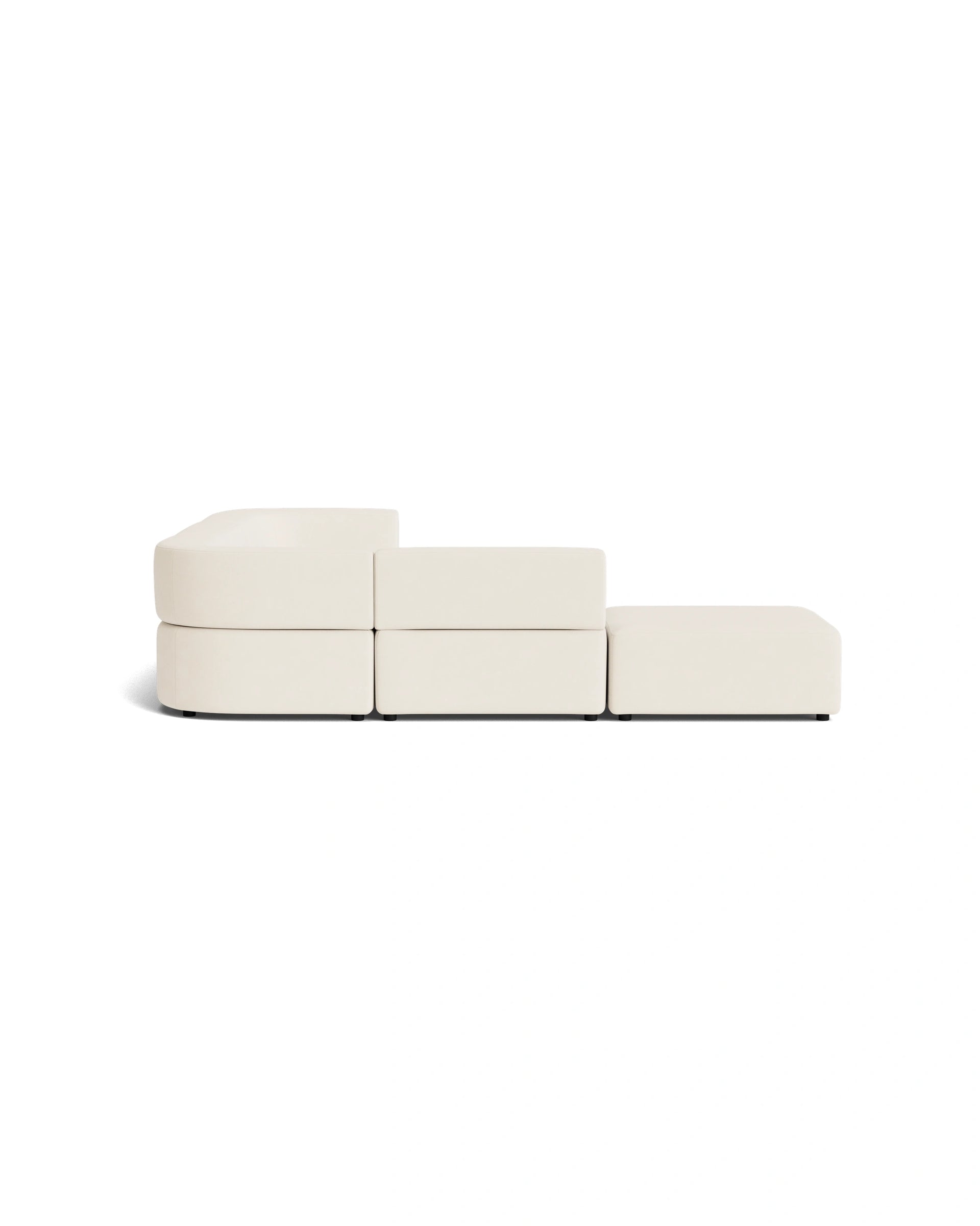 Stretch Open Corner Sofa - Fossil Vanilla