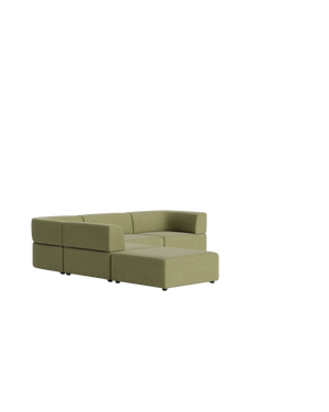 Stretch Open Corner Sofa - Fossil Eucalyptus