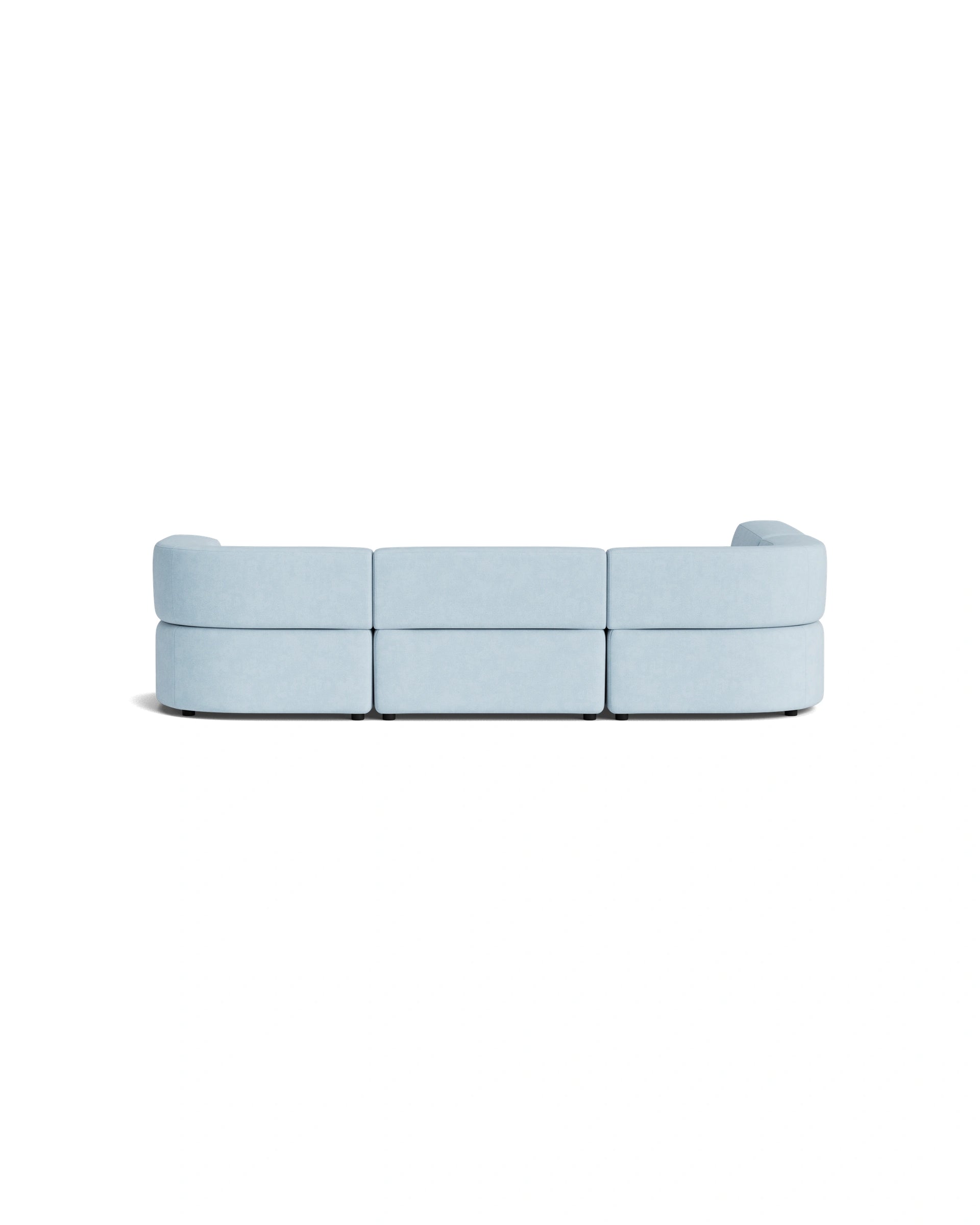 Stretch Open Corner Sofa - Fossil Powder Blue