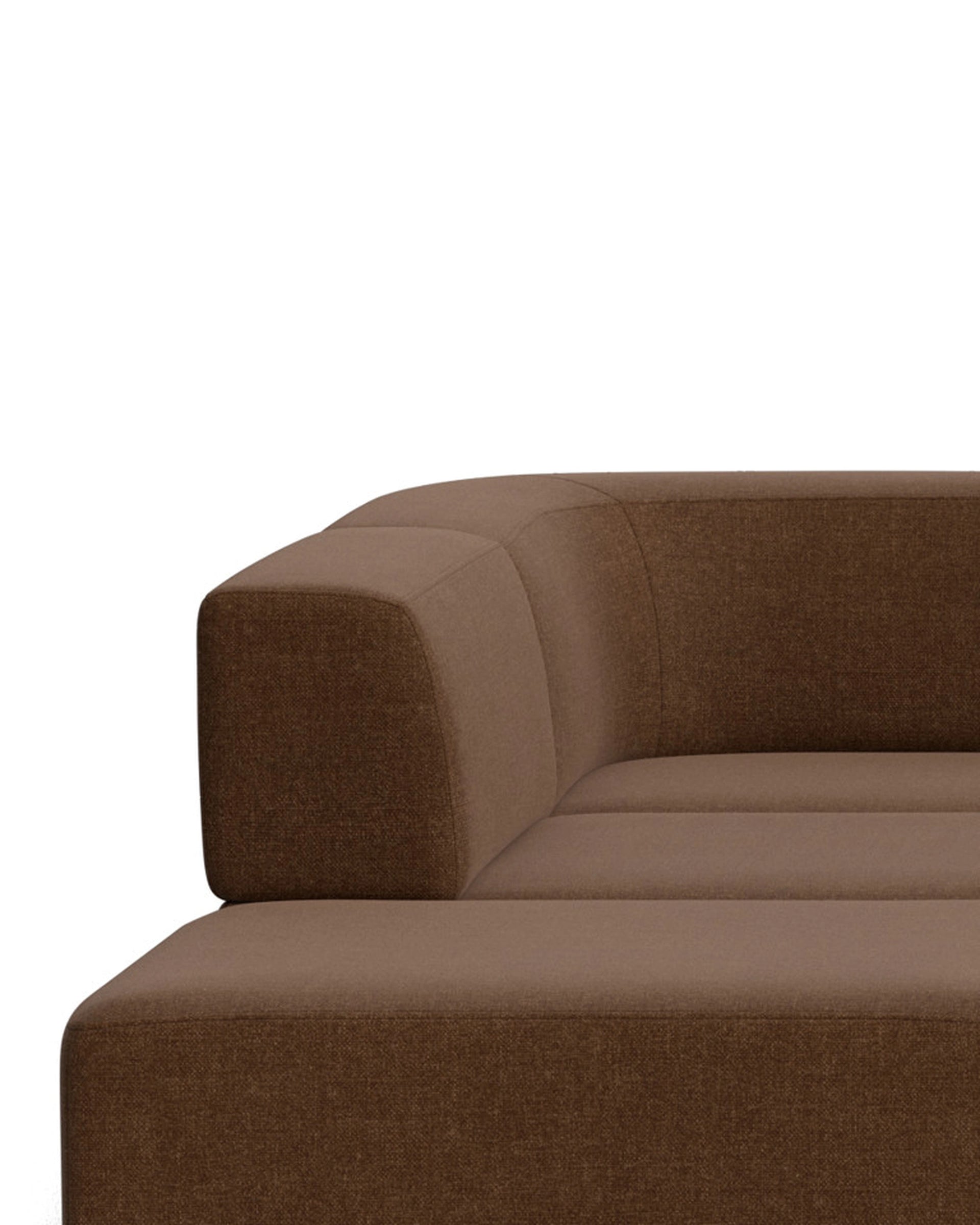 Stretch Open Corner Sofa - Fossil Chocolate