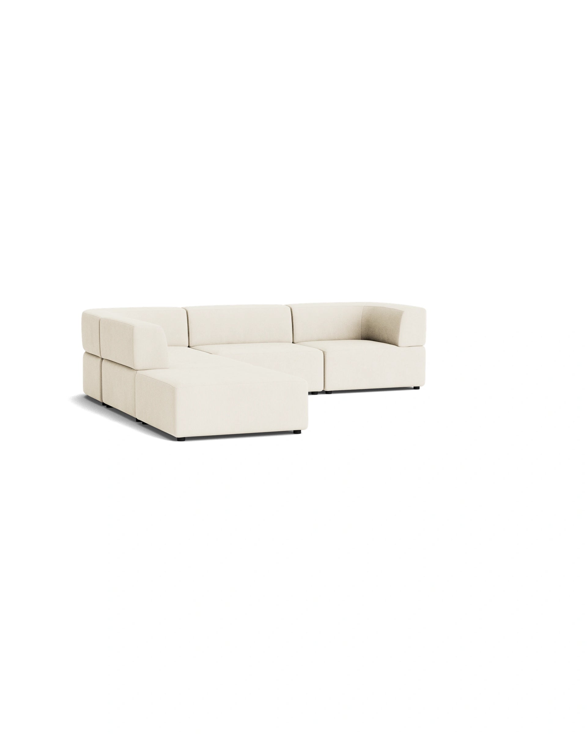 Stretch Open Corner Sofa - Corduroy Off White