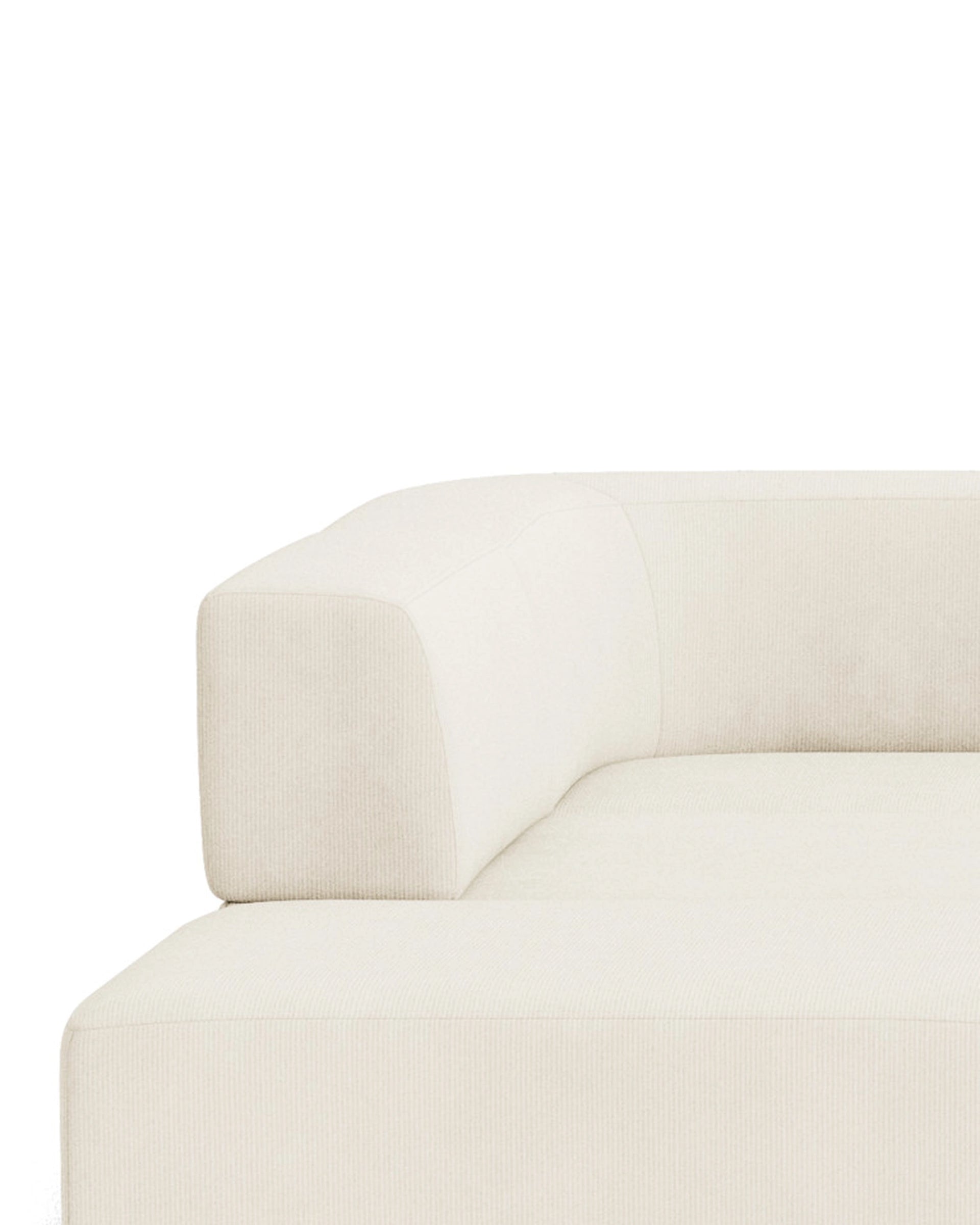 Stretch Open Corner Sofa - Corduroy Off White