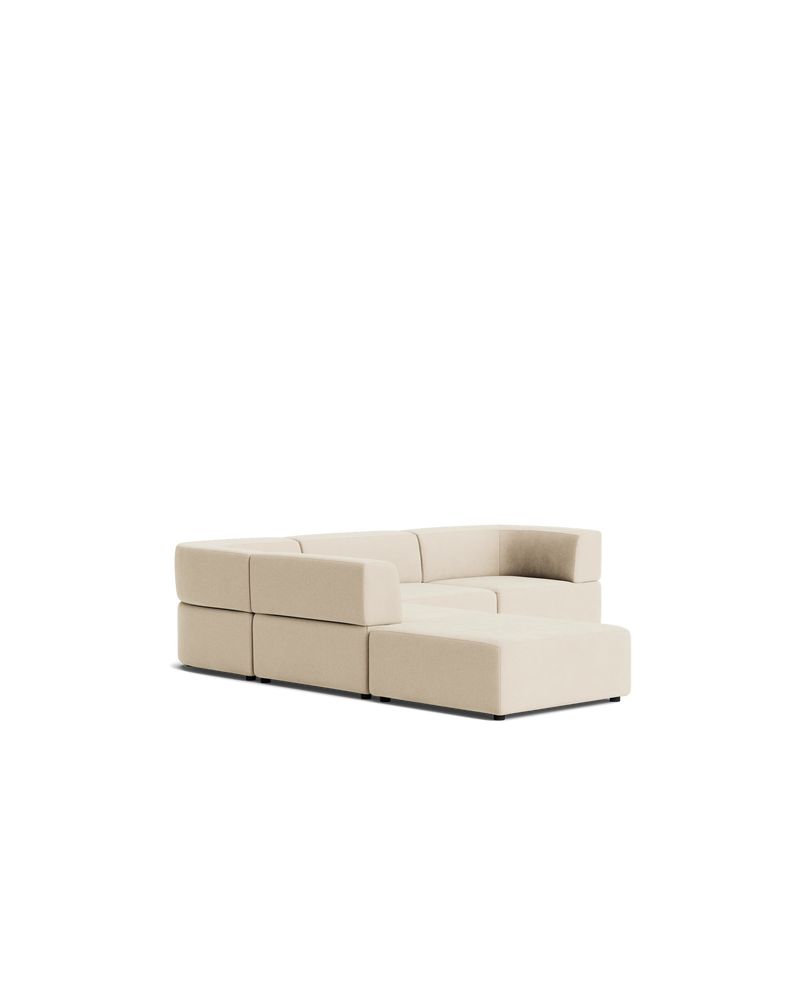 Stretch Open Corner Sofa - Corduroy Mist