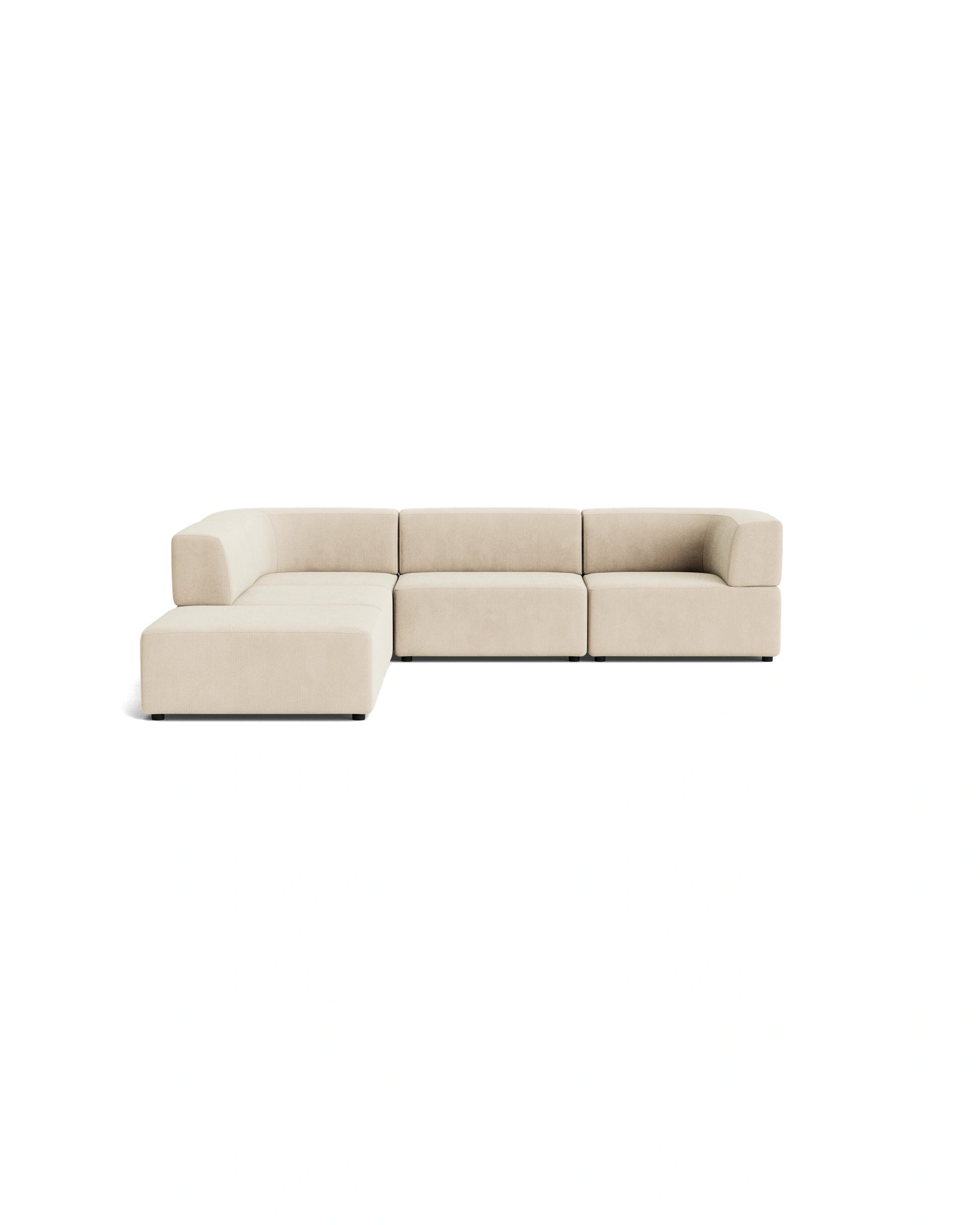 Stretch Open Corner Sofa - Corduroy Mist