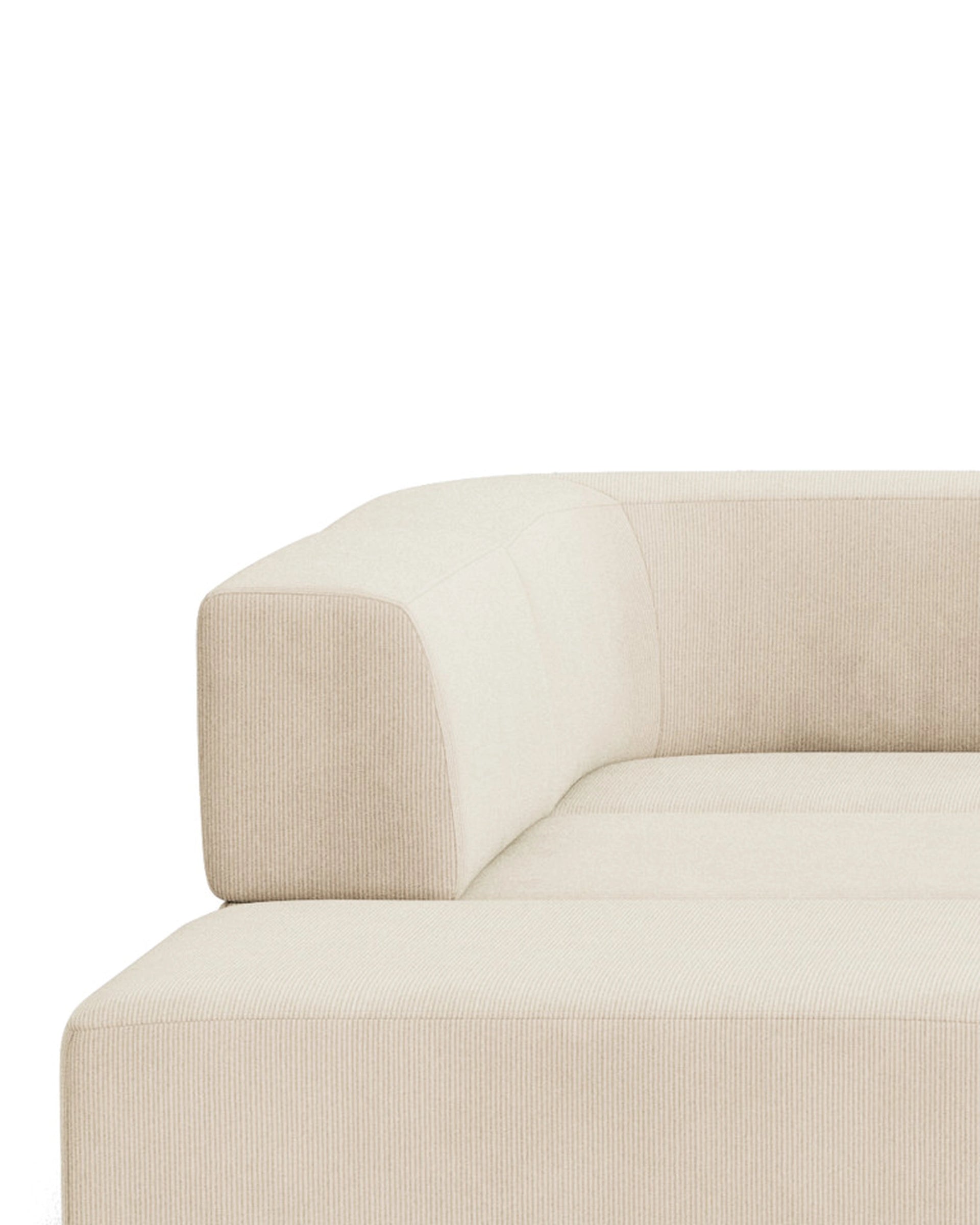 Stretch Open Corner Sofa - Corduroy Mist