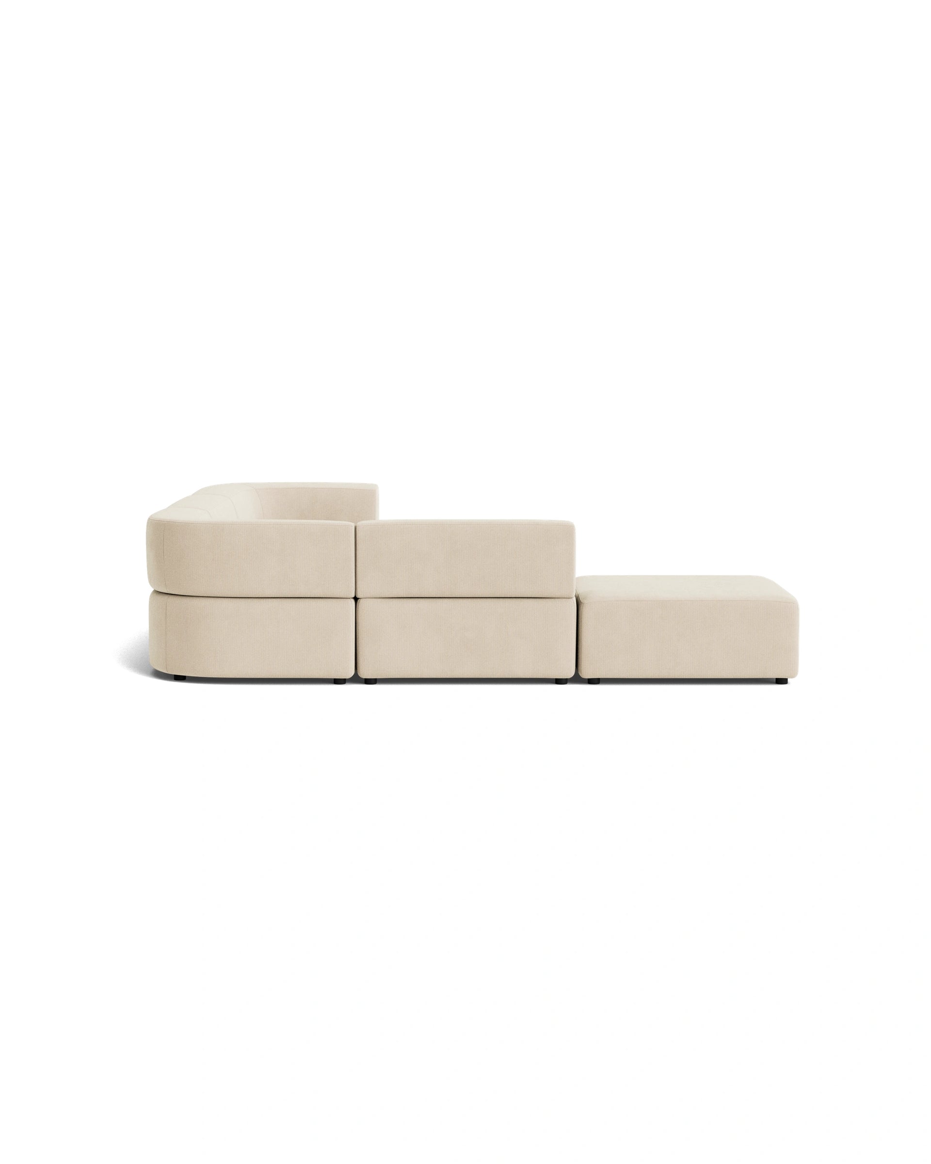 Stretch Open Corner Sofa - Corduroy Mist