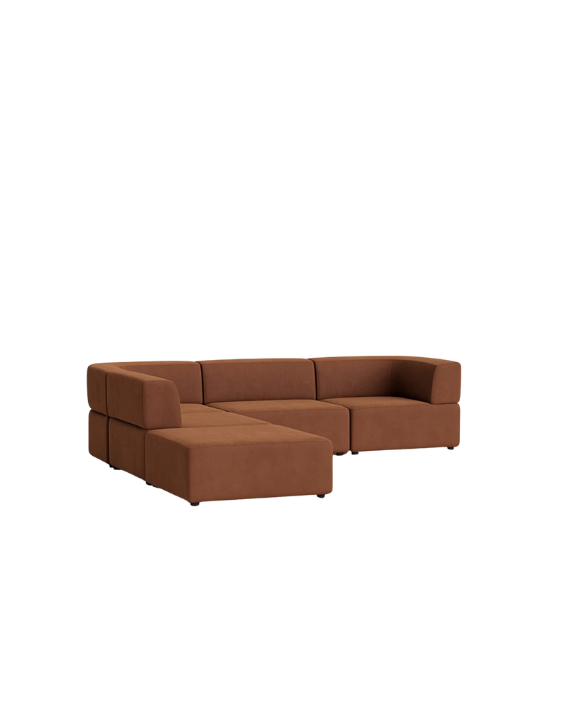 Stretch Open Corner Sofa - Corduroy Cocoa