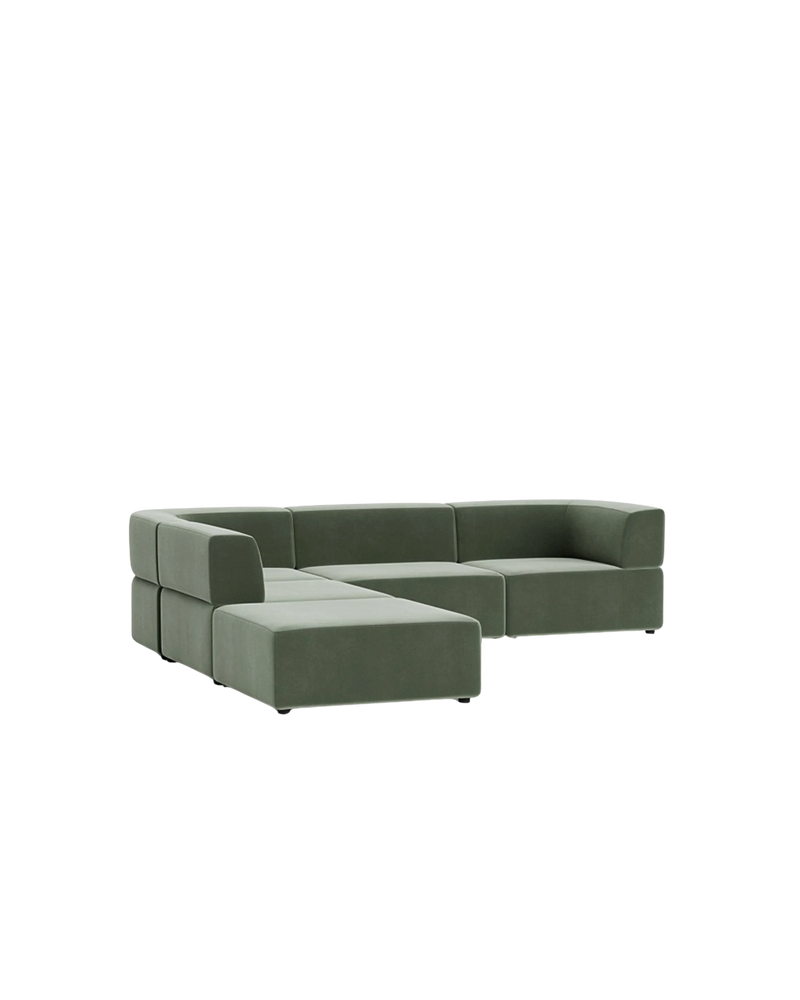 Stretch Open Corner Sofa - Opal Ocean