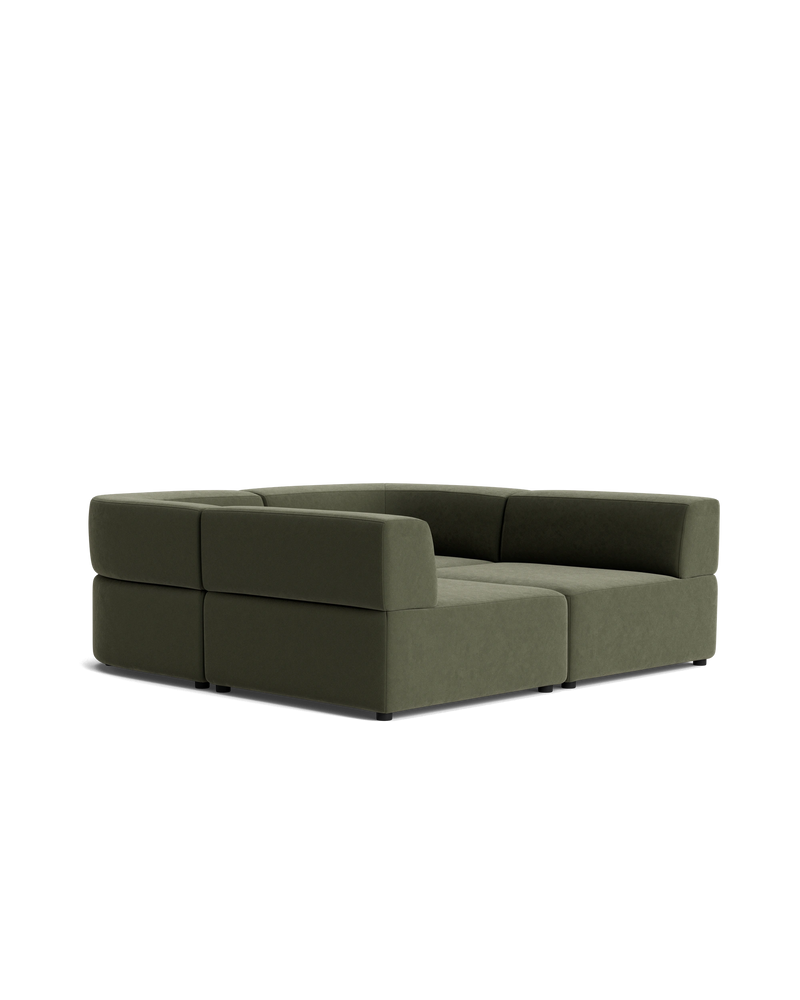 Stretch Pit Sofa - Eden Leaf