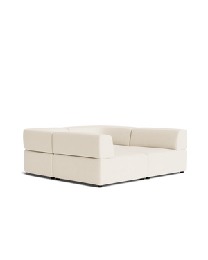 Stretch Pit Sofa - Fossil Vanilla