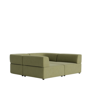 Stretch Pit Sofa - Fossil Eucalyptus