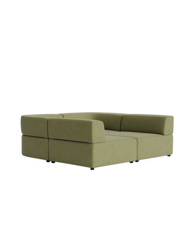 Stretch Pit Sofa - Fossil Eucalyptus