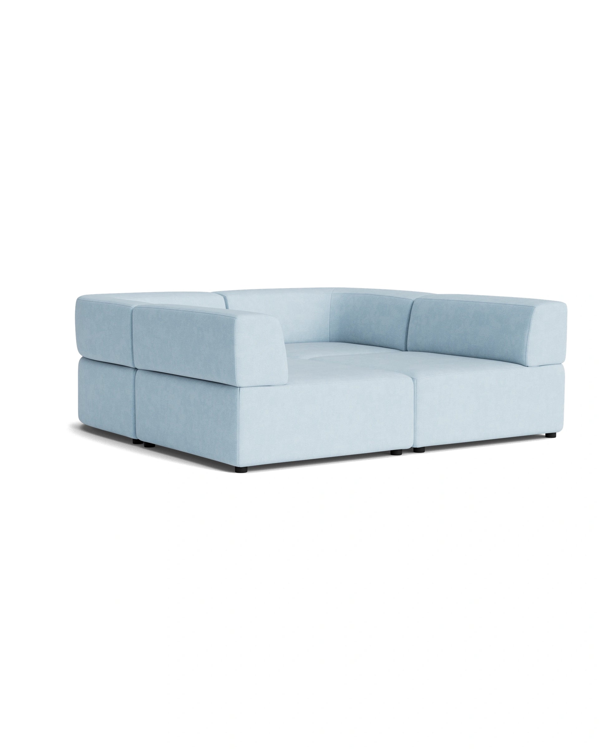 Stretch Pit Sofa - Fossil Powder Blue