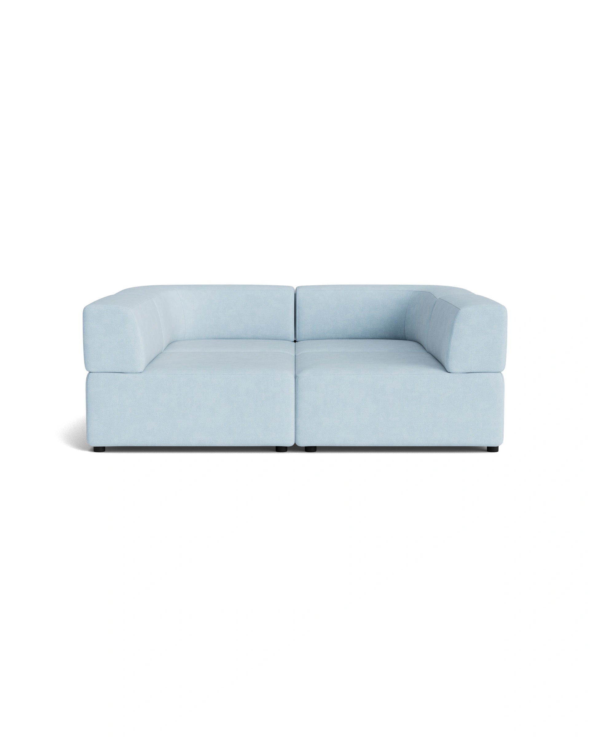 Stretch Pit Sofa - Fossil Powder Blue
