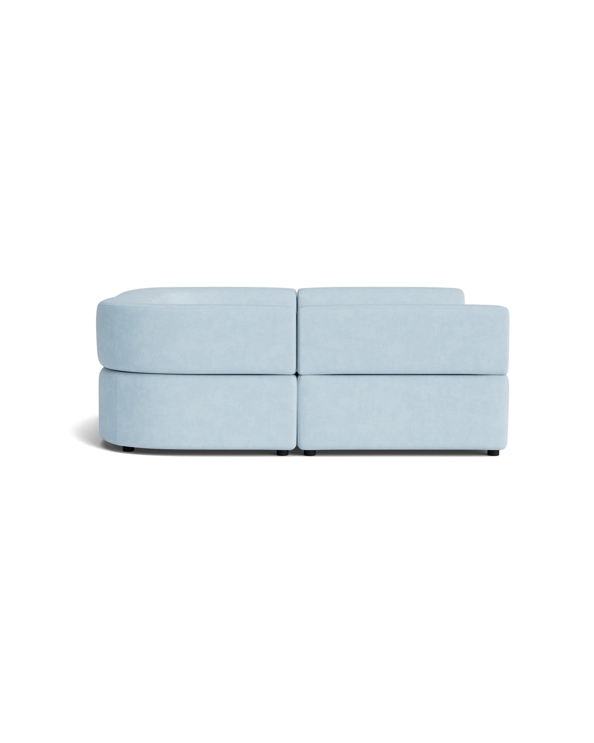 Stretch Pit Sofa - Fossil Powder Blue