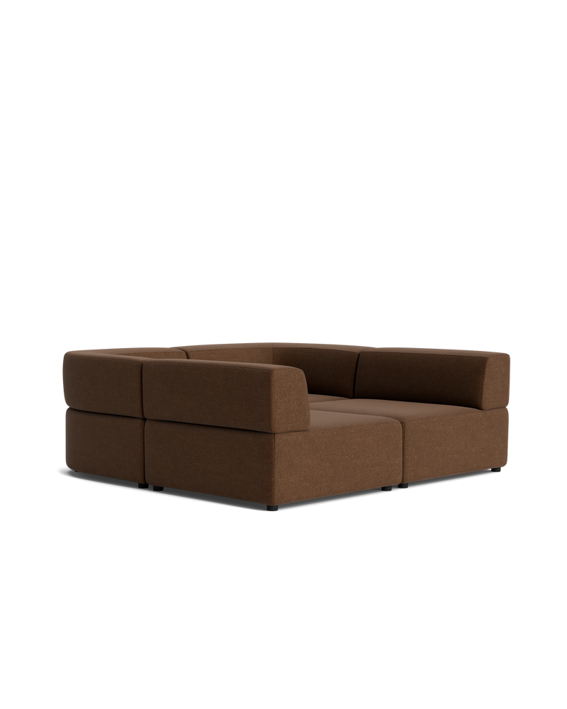 Stretch Pit Sofa - Fossil Chocolate