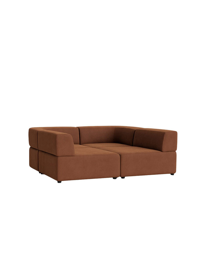 Stretch Pit Sofa - Corduroy Cocoa