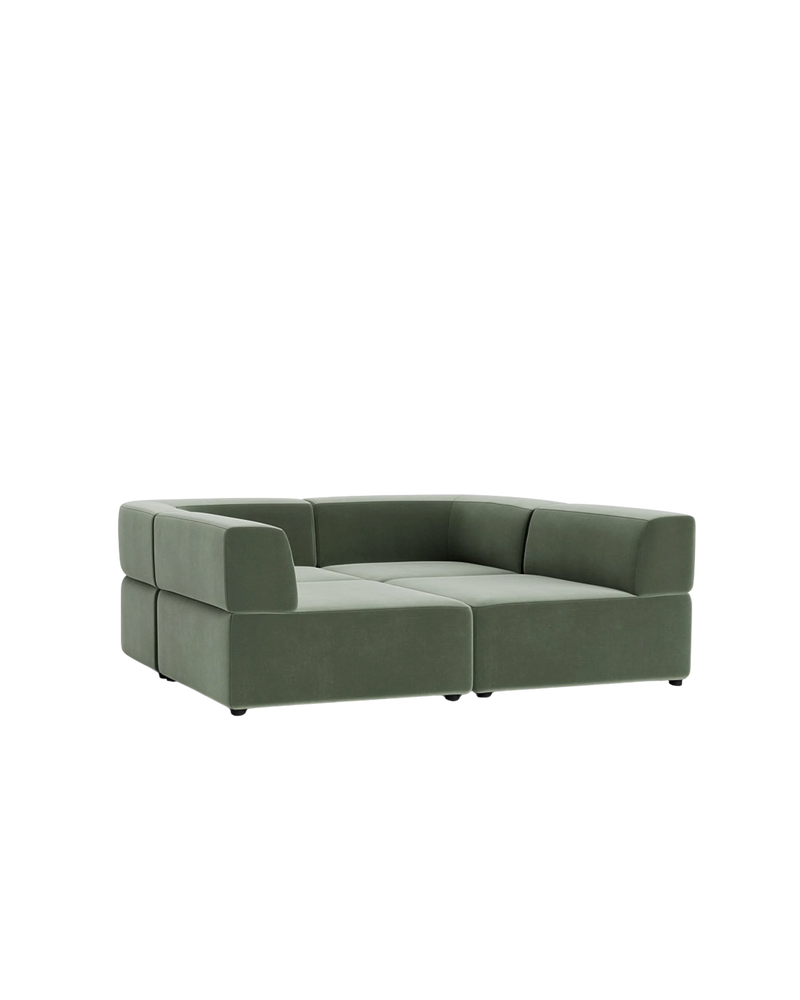 Stretch Pit Sofa - Opal Ocean
