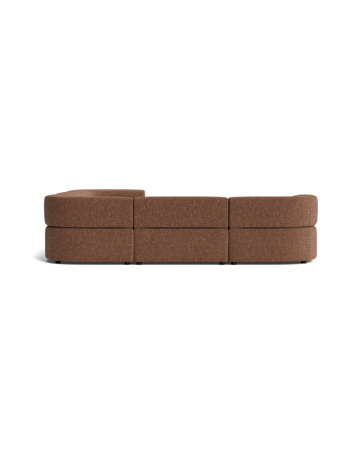 Stretch Corner Sofa - Fleck Rust