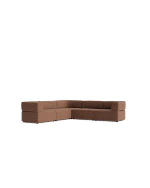 Stretch Corner Sofa - Fleck Rust