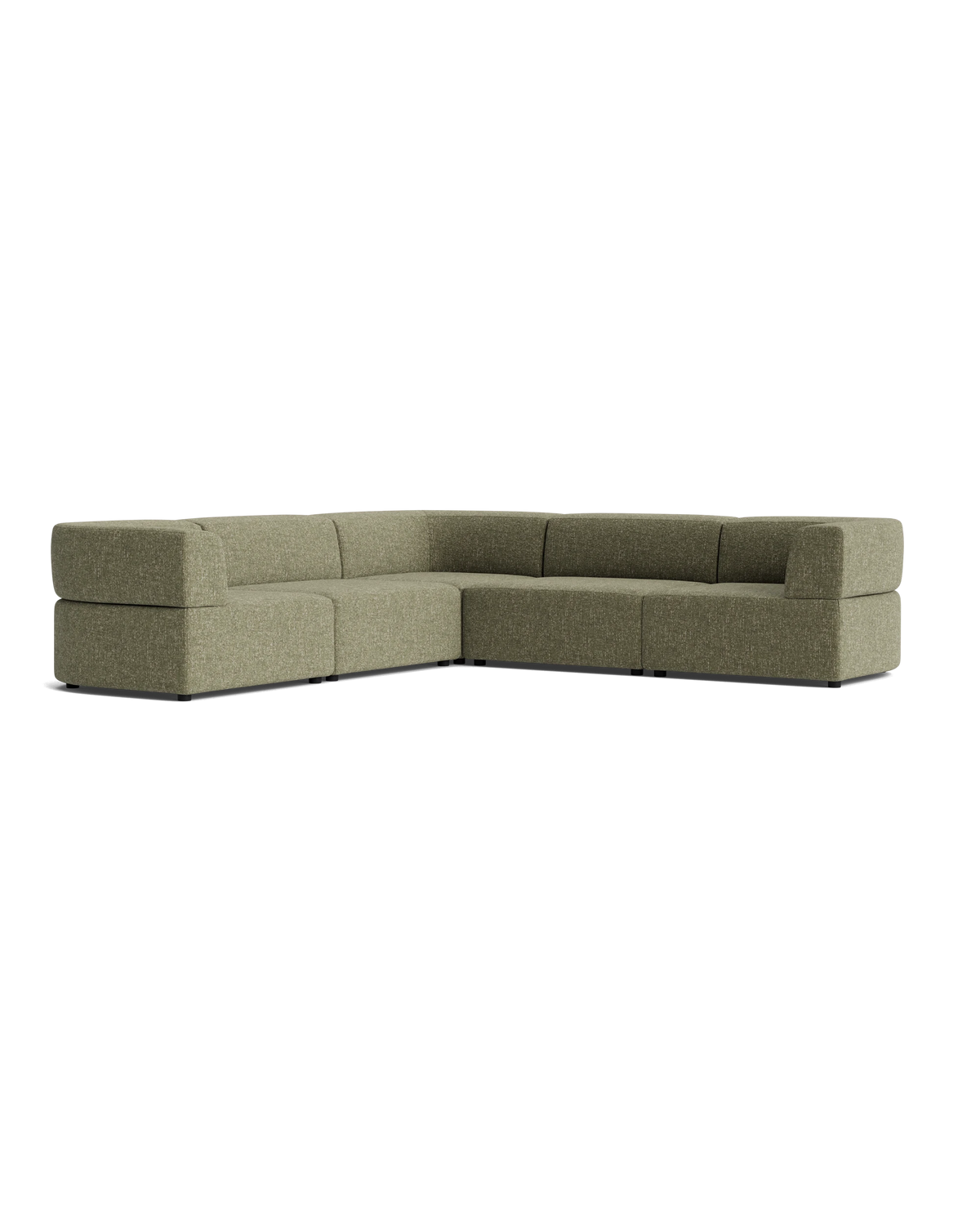Stretch Corner Sofa - Fleck Olive