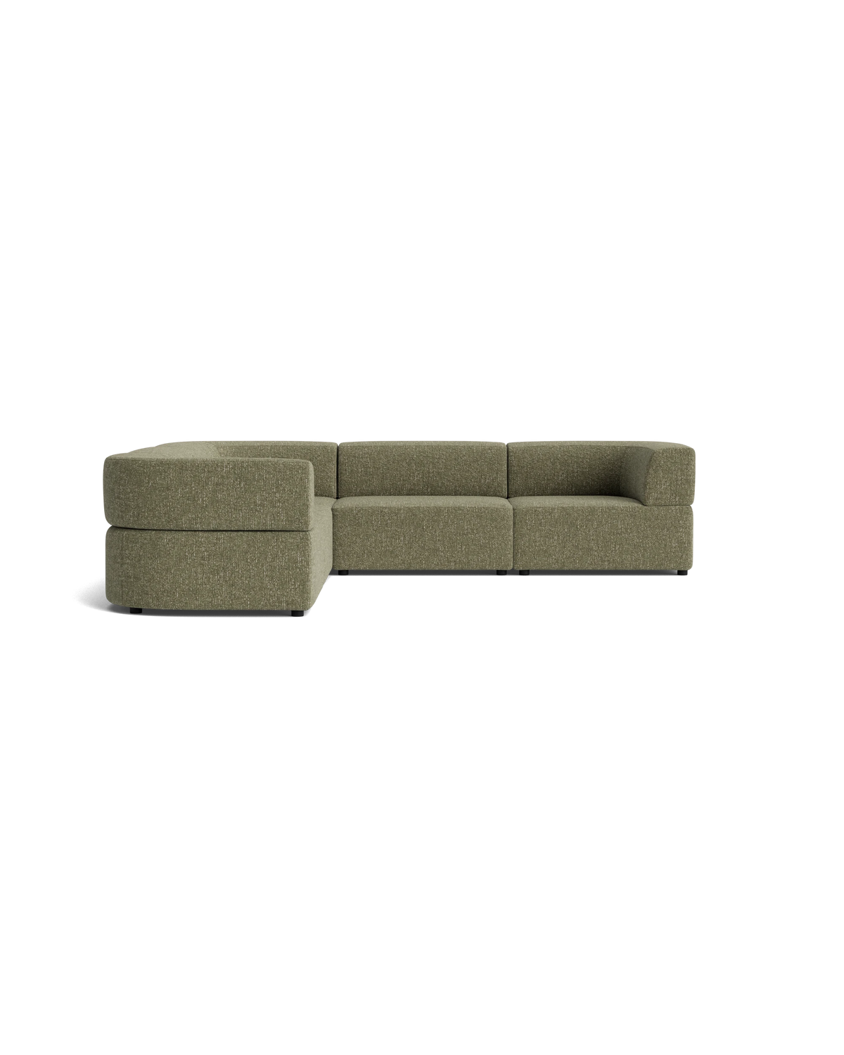 Stretch Corner Sofa - Fleck Olive