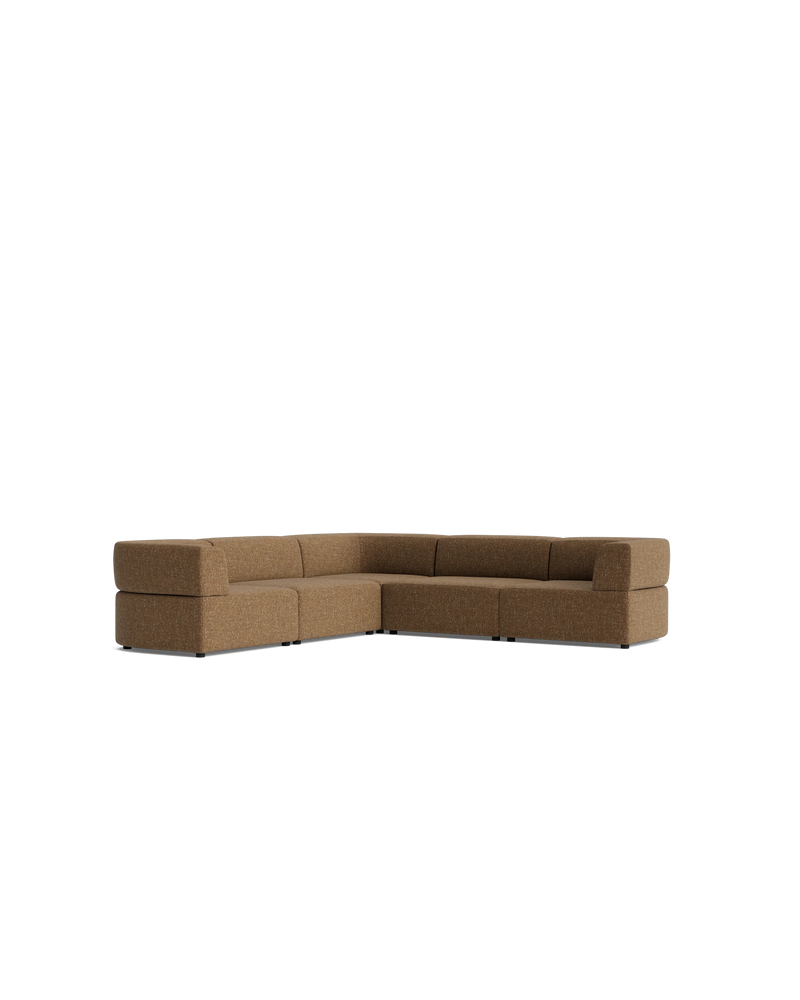 Stretch Corner Sofa - Fleck Ginger