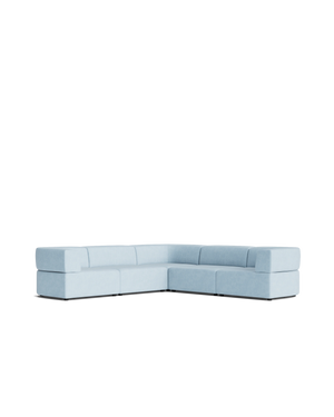 Stretch Corner Sofa - Fossil Powder Blue
