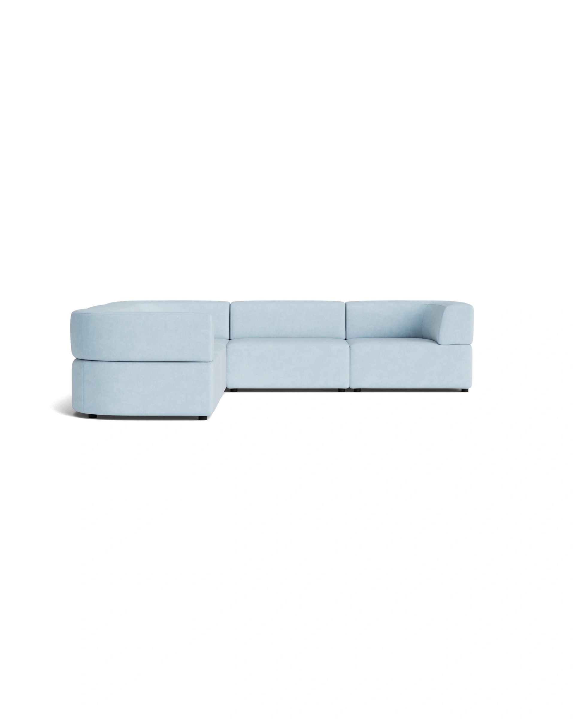 Stretch Corner Sofa - Fossil Powder Blue