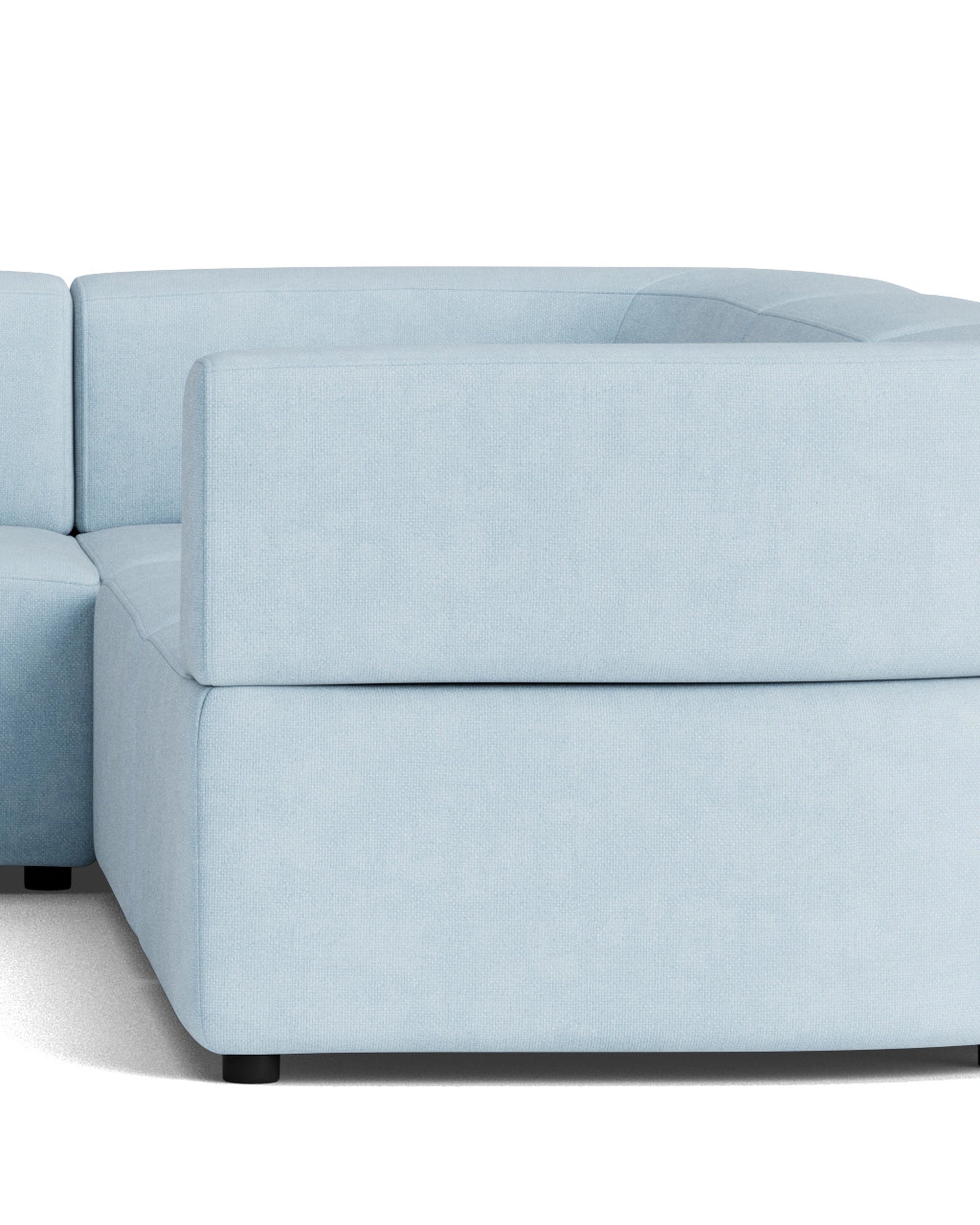 Stretch Corner Sofa - Fossil Powder Blue