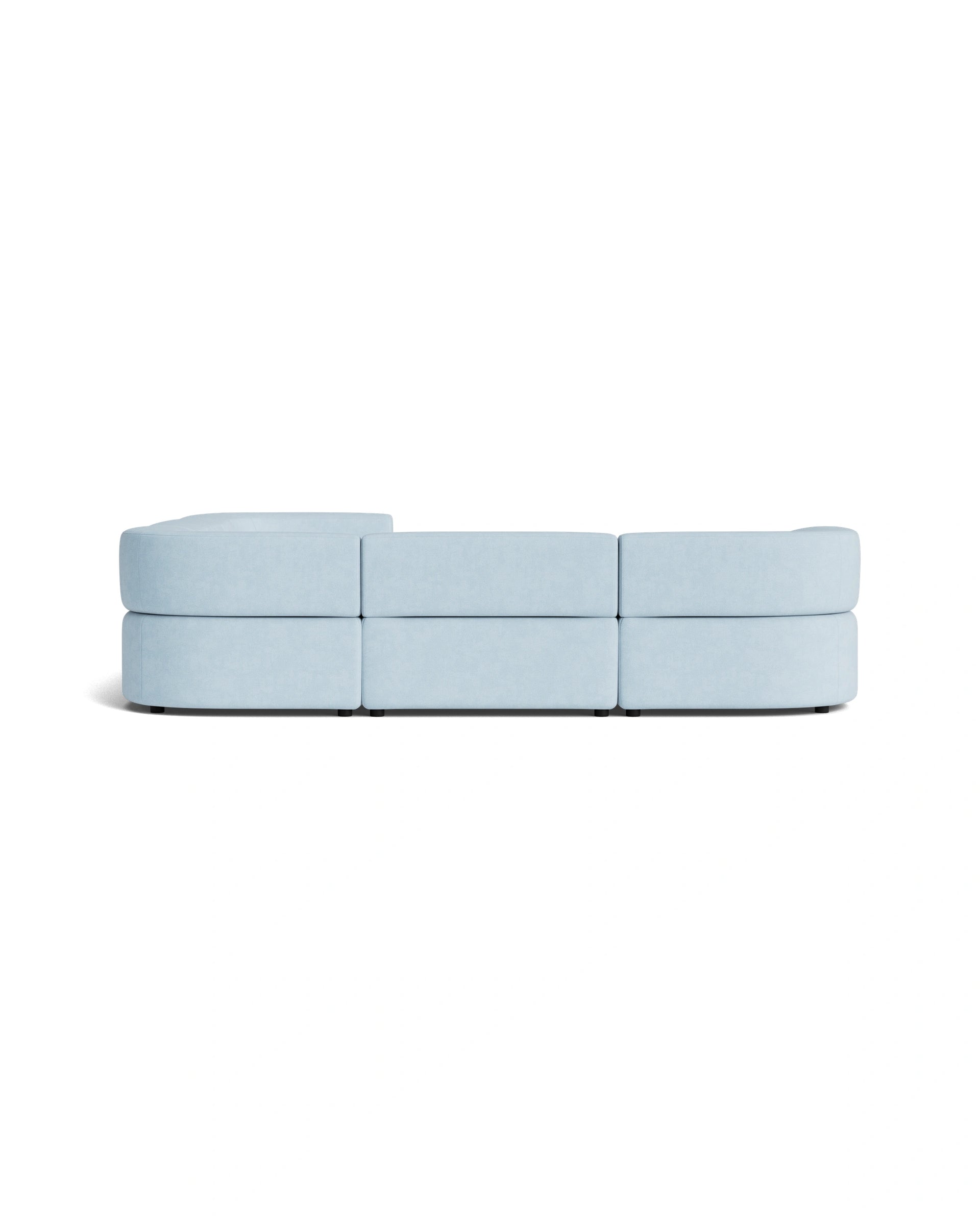 Stretch Corner Sofa - Fossil Powder Blue