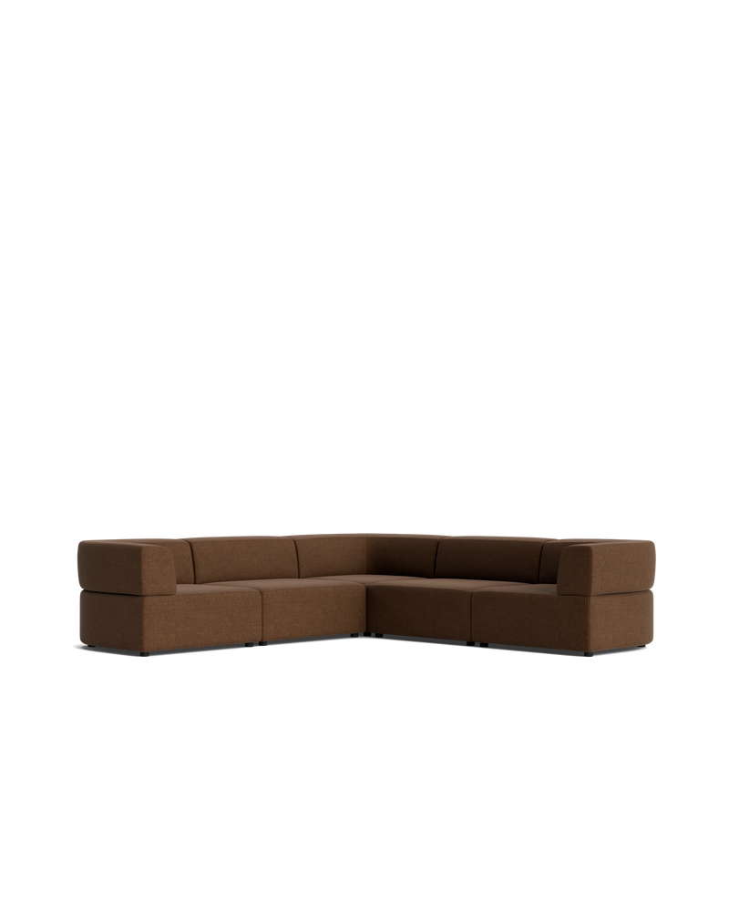 Stretch Corner Sofa - Fossil Chocolate