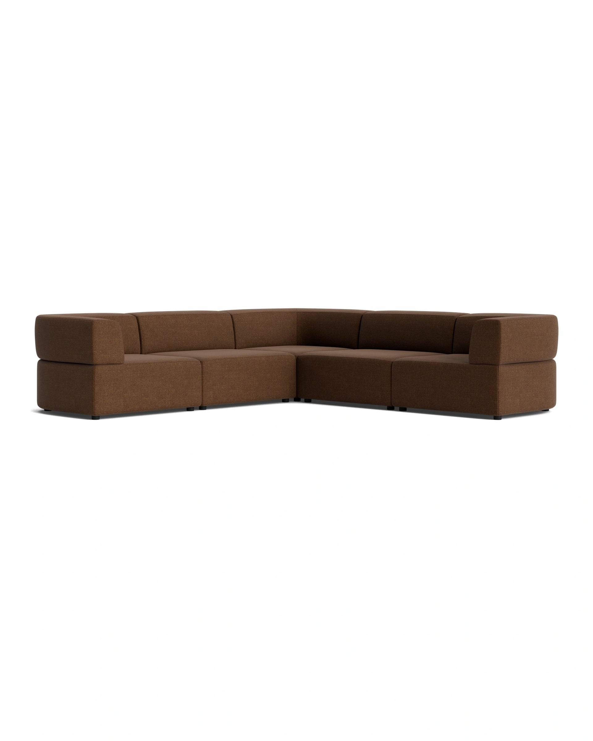 Stretch Corner Sofa - Fossil Chocolate