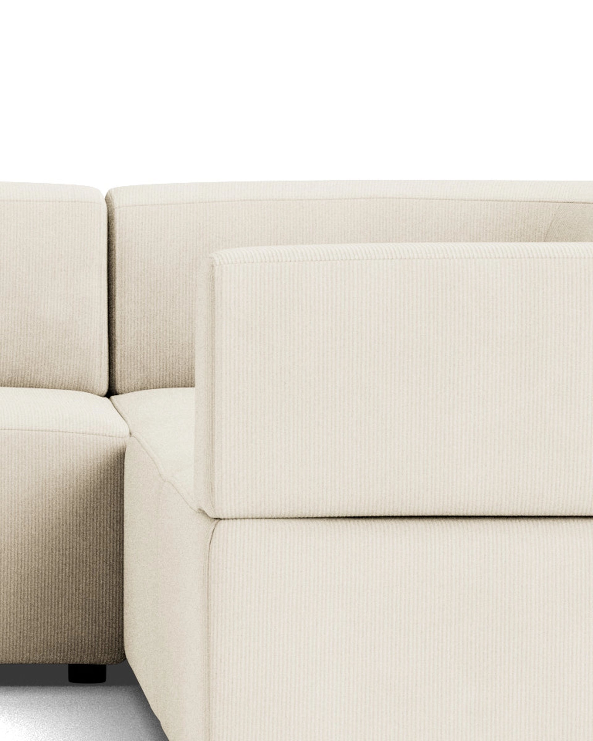 Stretch Corner Sofa - Corduroy Off White