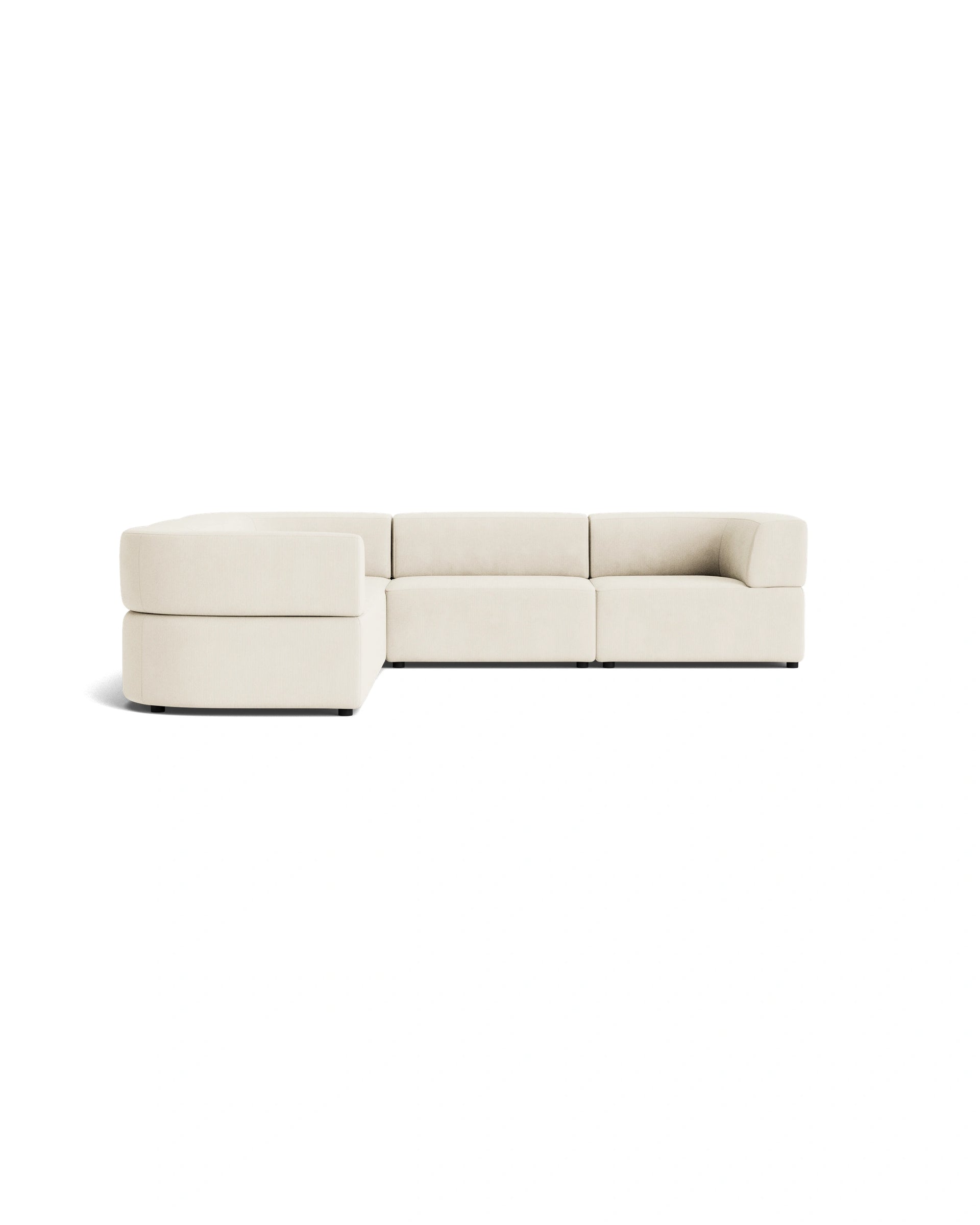 Stretch Corner Sofa - Corduroy Off White