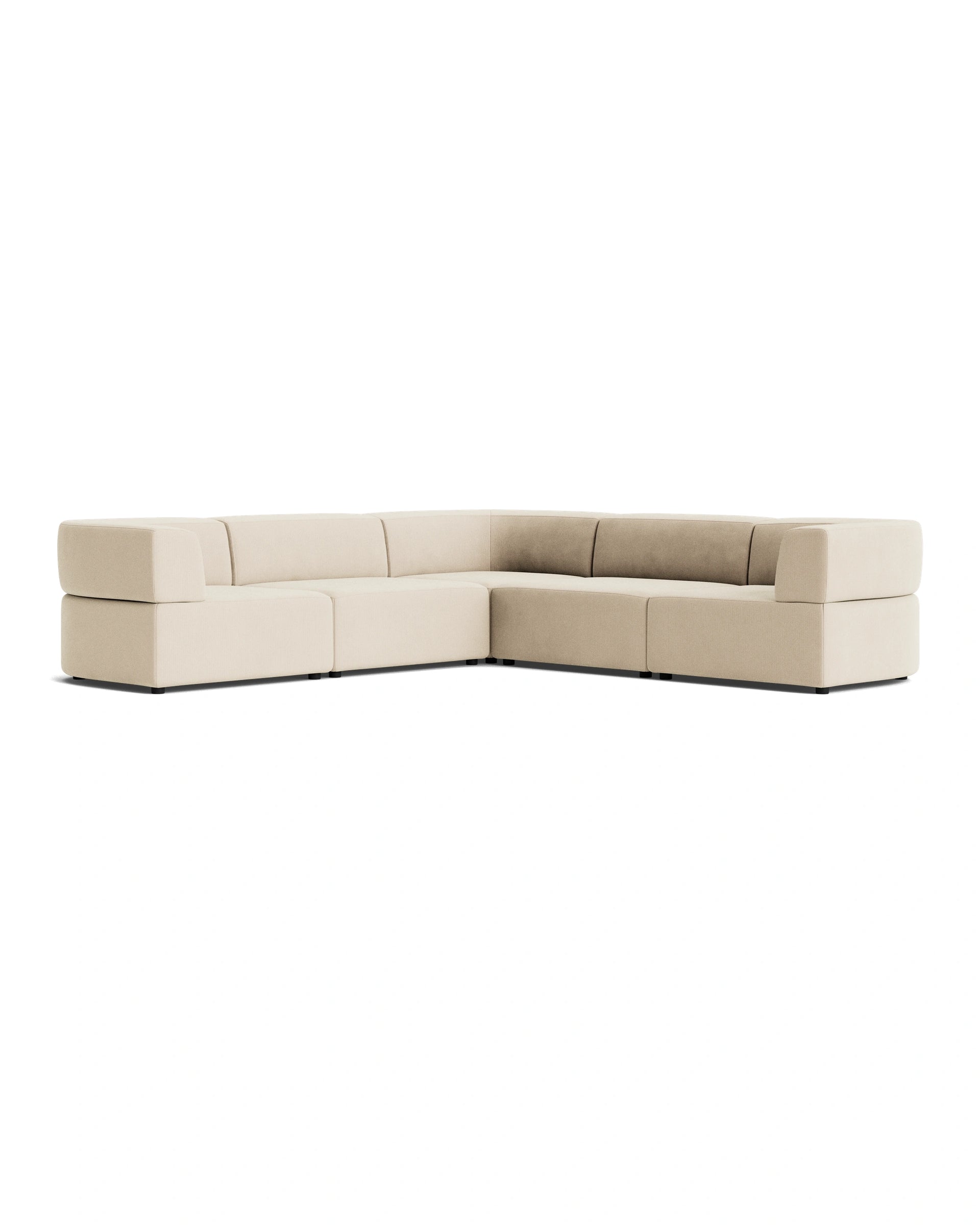 Stretch Corner Sofa - Corduroy Mist