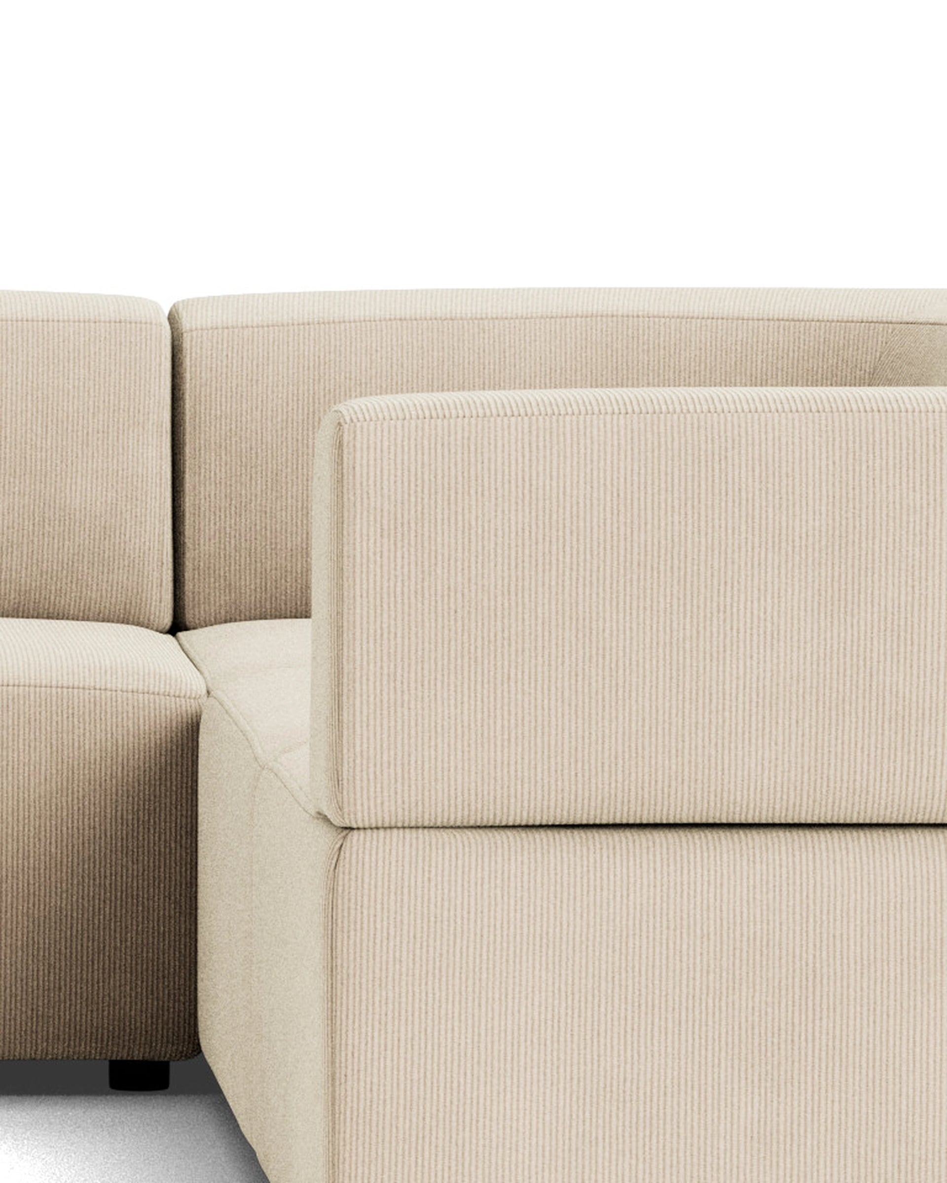 Stretch Corner Sofa - Corduroy Mist