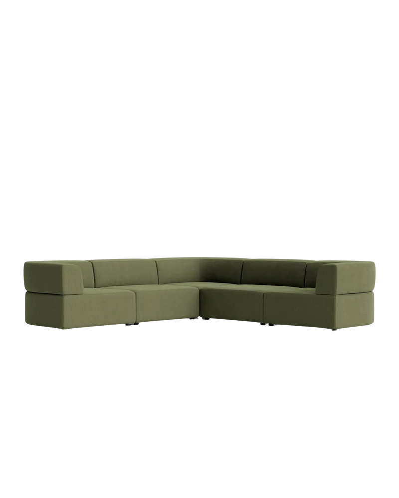 Stretch Corner Sofa - Corduroy Forest