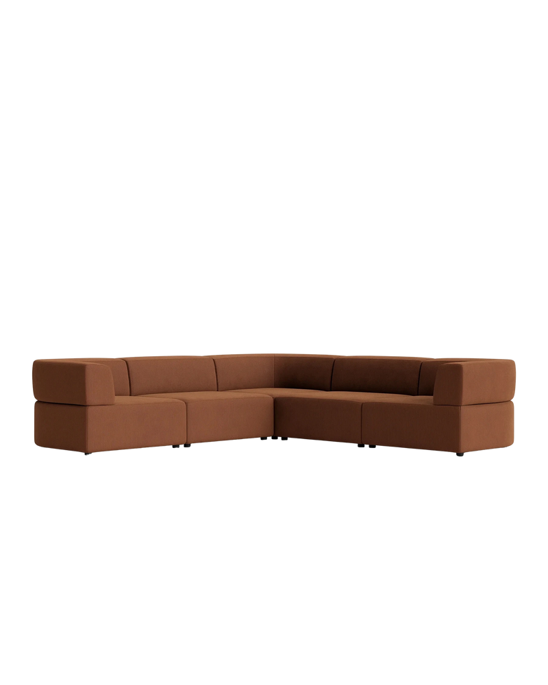 Stretch Corner Sofa - Corduroy Cocoa