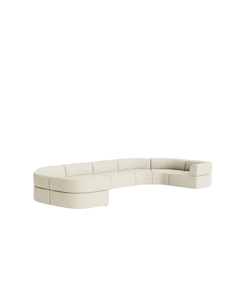 Stretch U Shape Modular Sofa - Copenhagen Grey