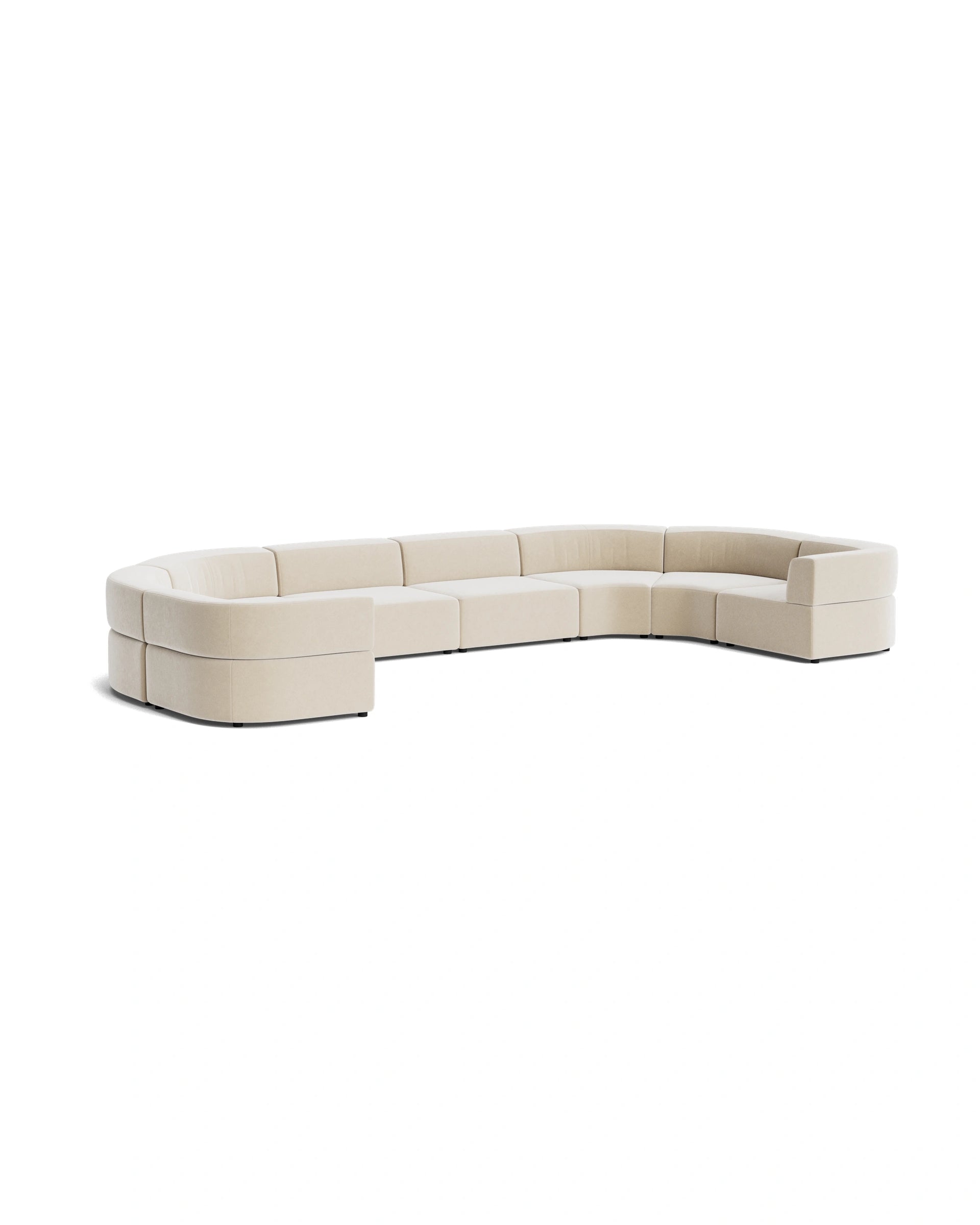 Stretch U Shape Modular Sofa - Eden Ecru