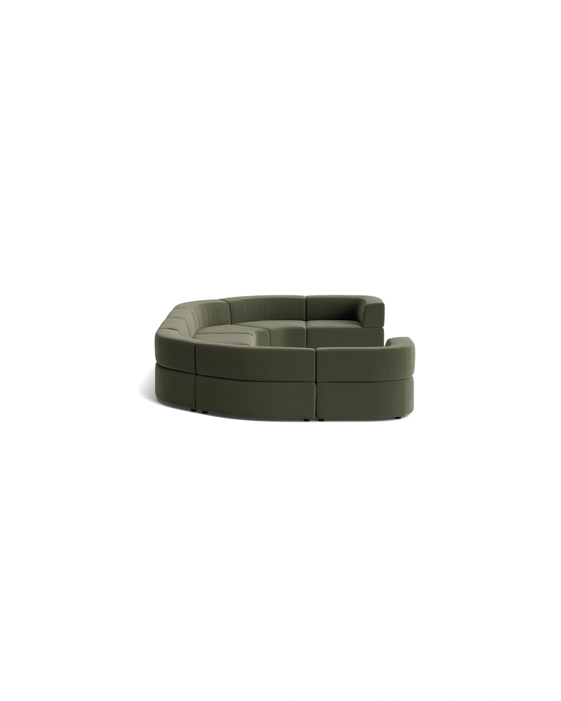 Stretch U Shape Modular Sofa - Eden Leaf