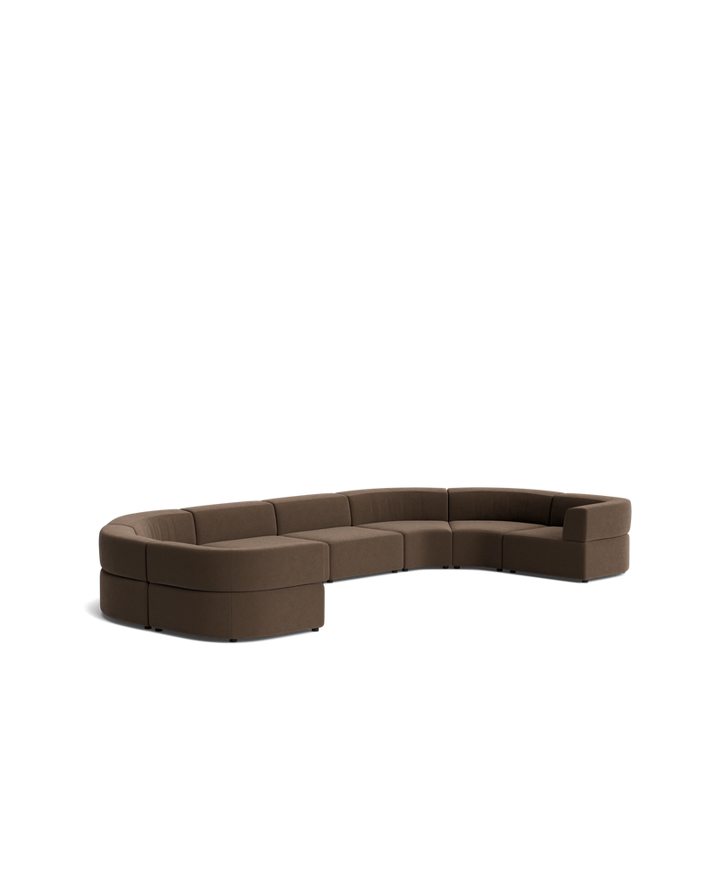 Stretch U Shape Modular Sofa - Eden Java
