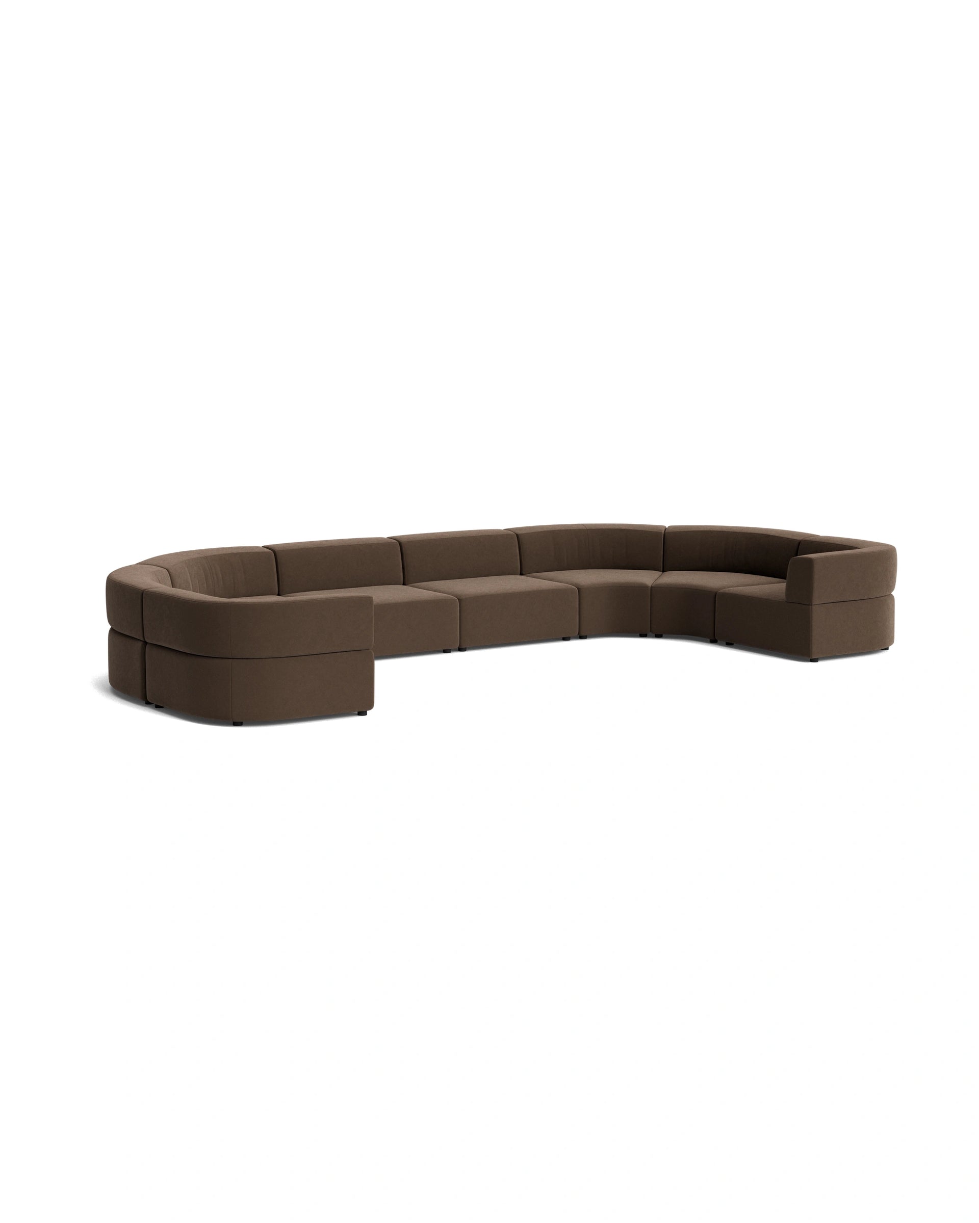 Stretch U Shape Modular Sofa - Eden Java